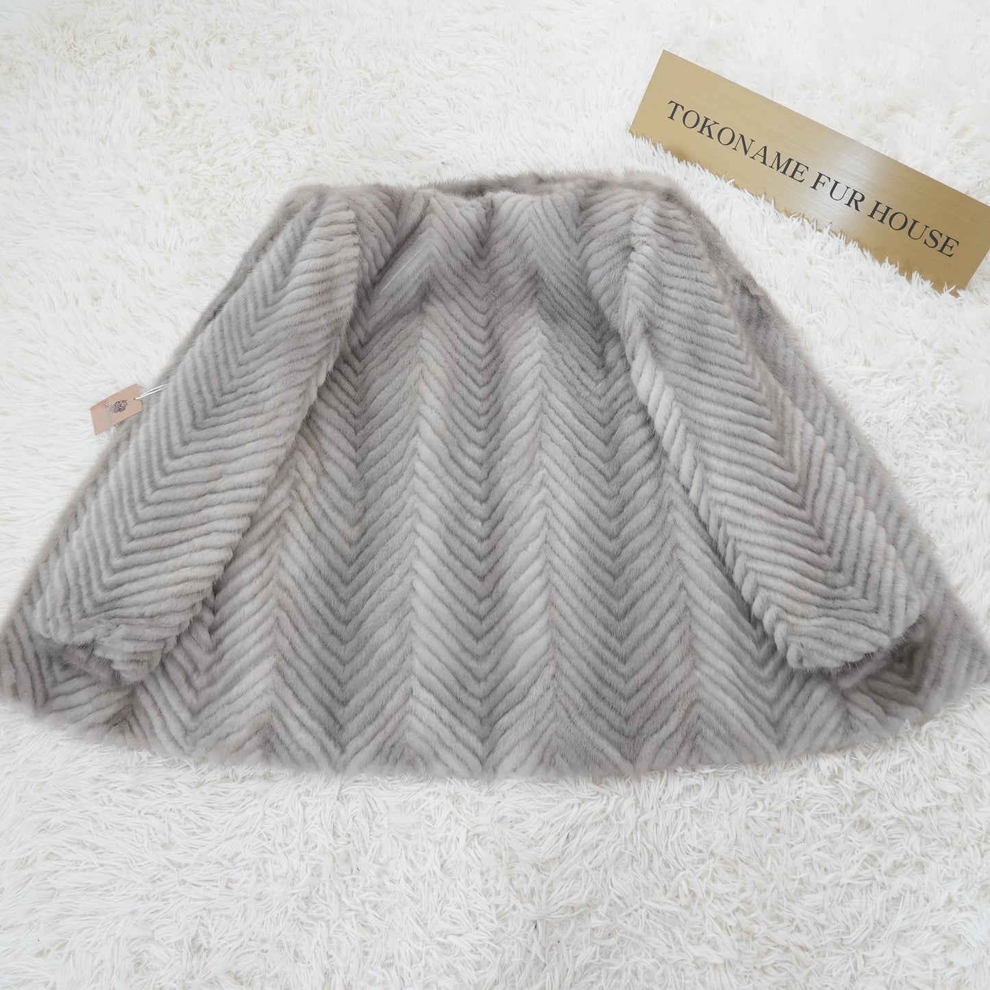 Sapphire Mink Jacket ZigZag Cutting Genuine Vintage Fur Japan