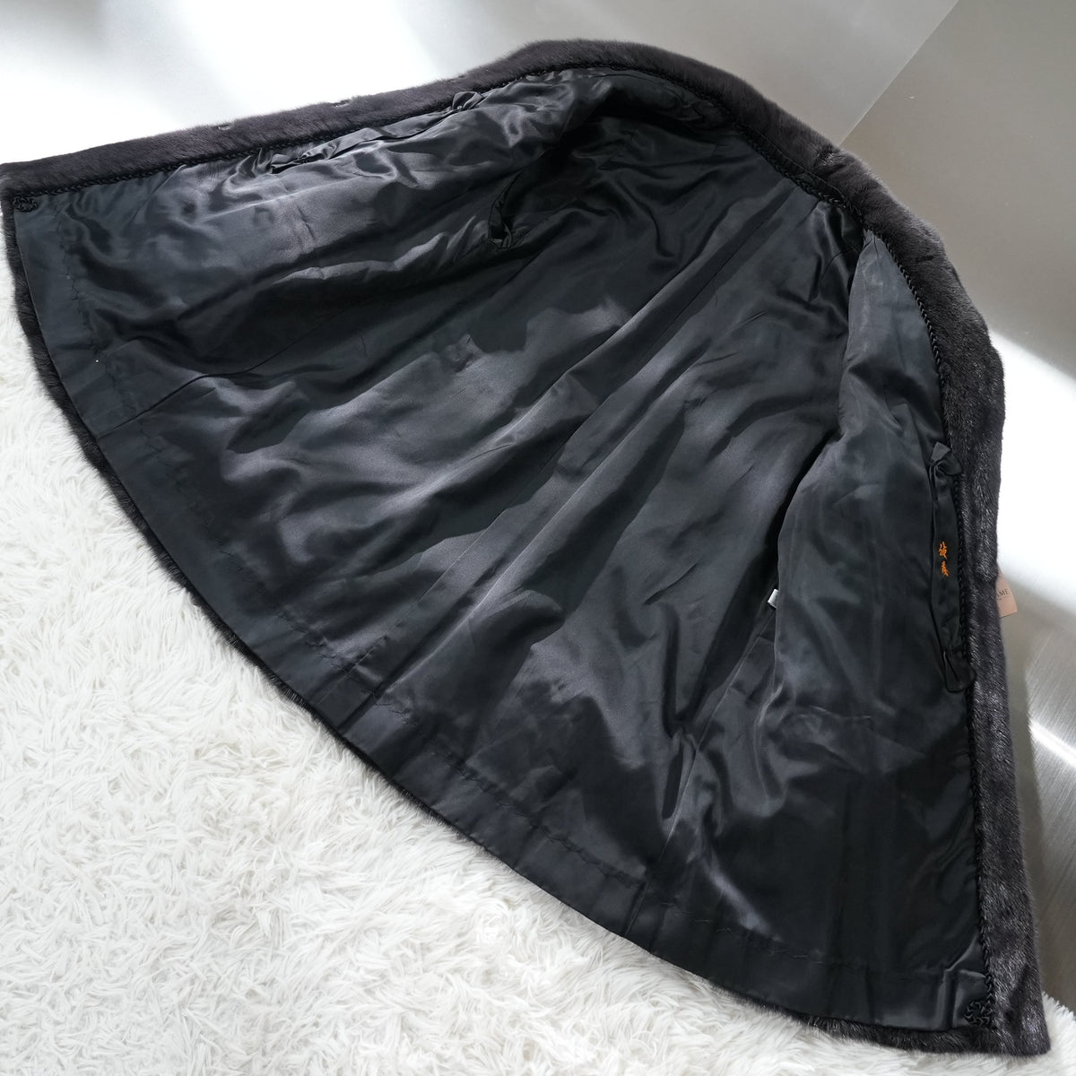 Mink Fur Coat Dark Gray Dyed Soft Leather - Genuine Vintage Fur From Japan