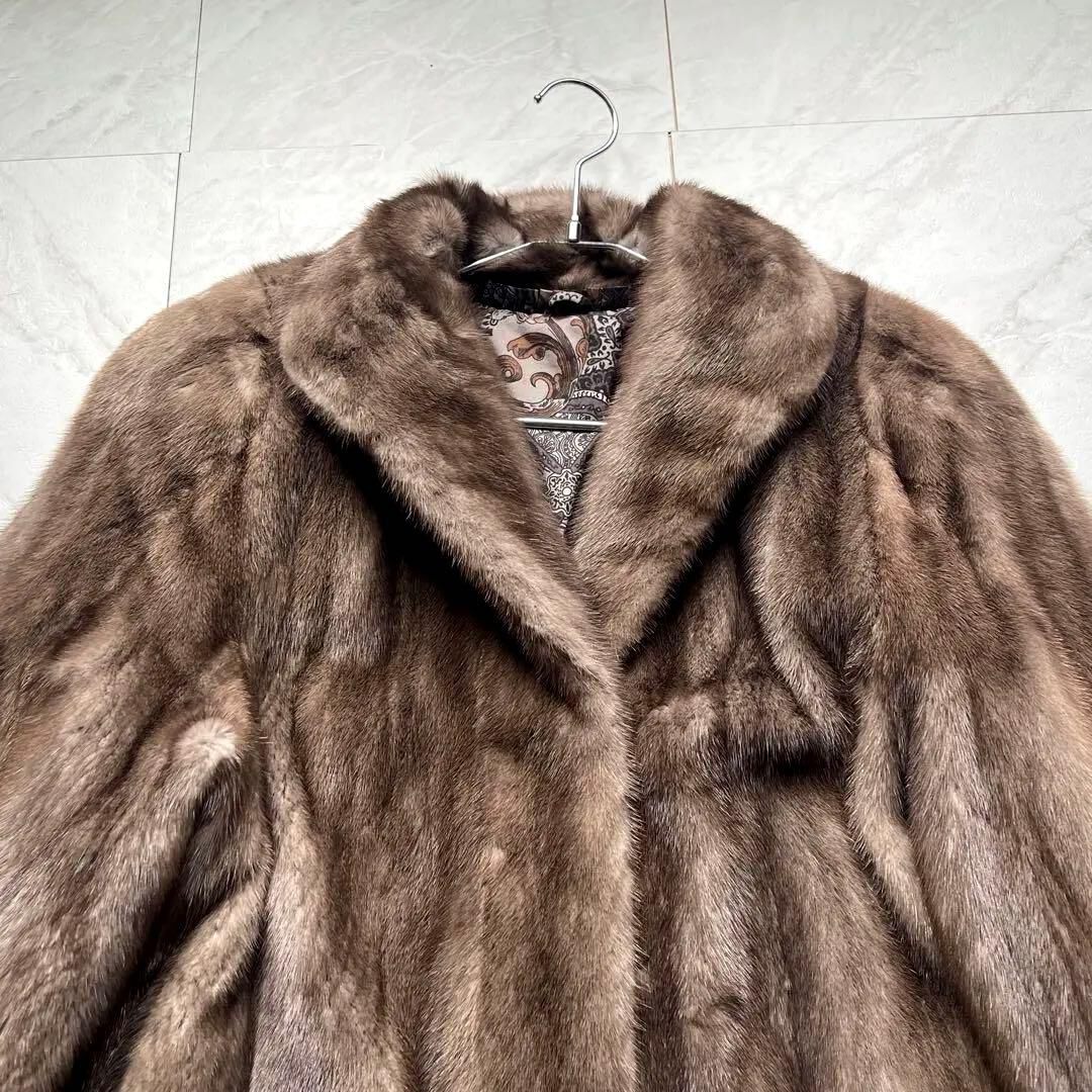 Blue Iris Mink Coat Soft Genuine Vintage Fur Japan