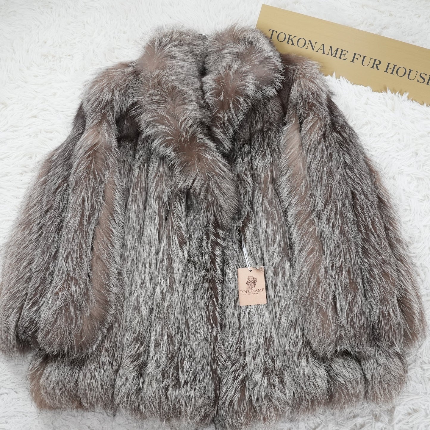 Siler Fox Fur Coat ROTINY - Genuine Vintage Fur From Japan