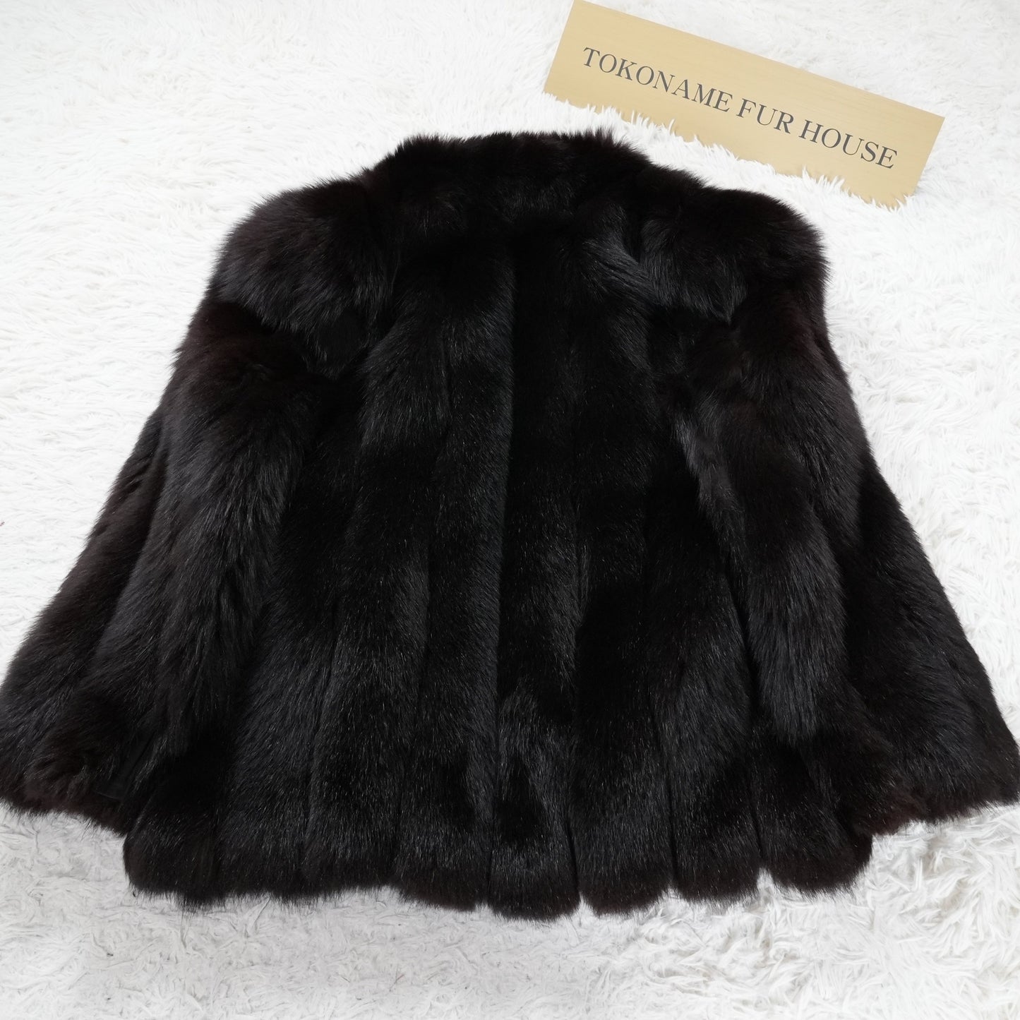 Black Dyed SAGA Fox Coat - Genuine Vintage Fur From Japan