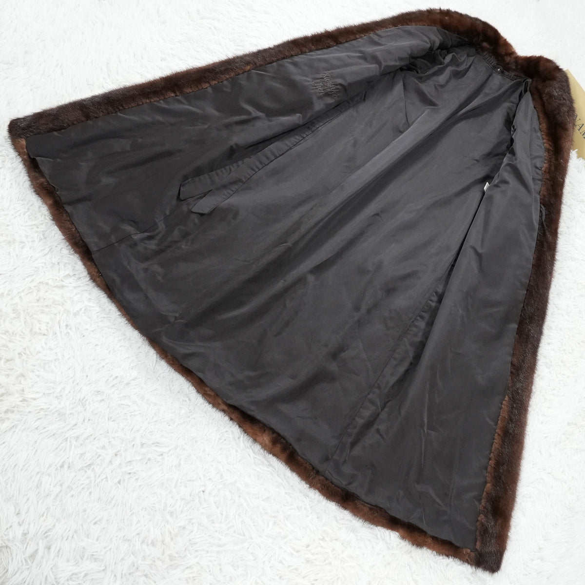 Dark Mink Very Long Coat - Genuine Vintage Fur From Japan