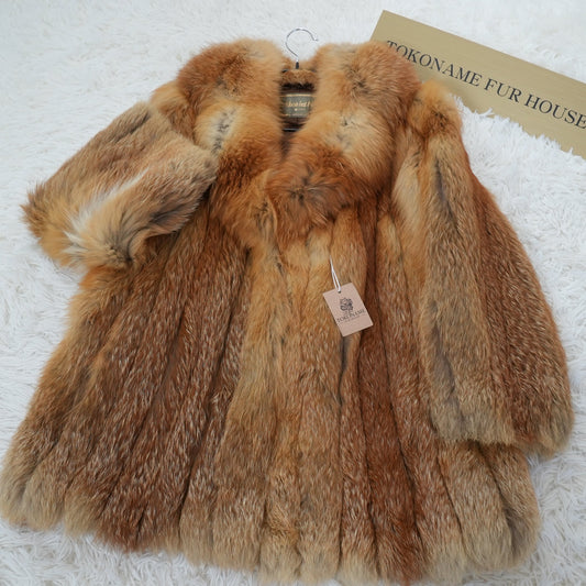 Red Fox Coat Genuine Vintage Fur Japan