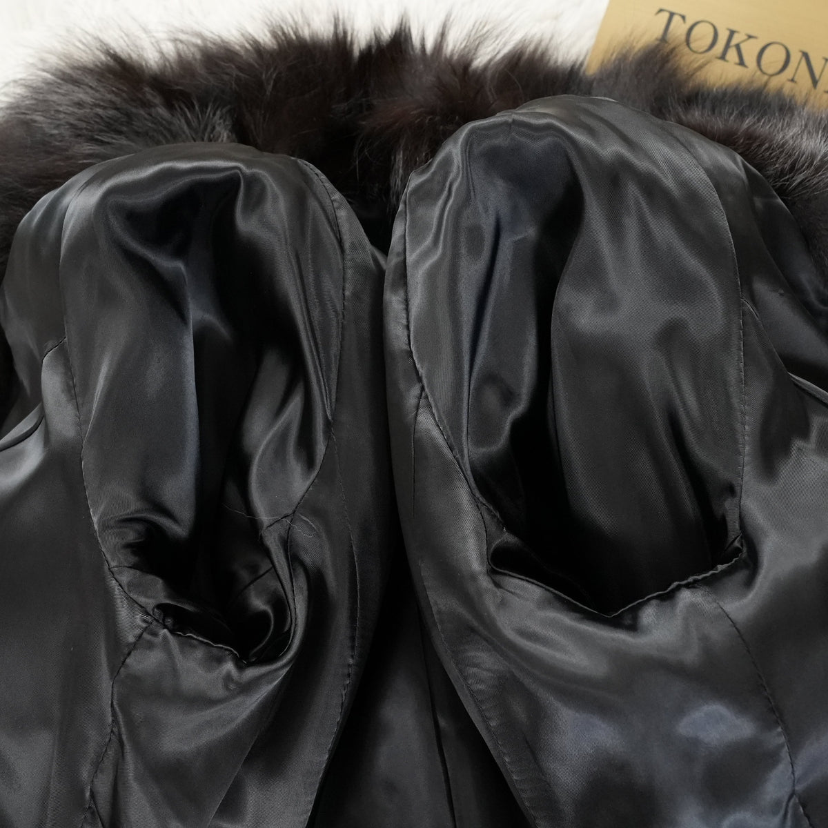 Dark Brown Dyed Silver Fox Fur Coat Italiya - Genuine Vintage Fur From Japan