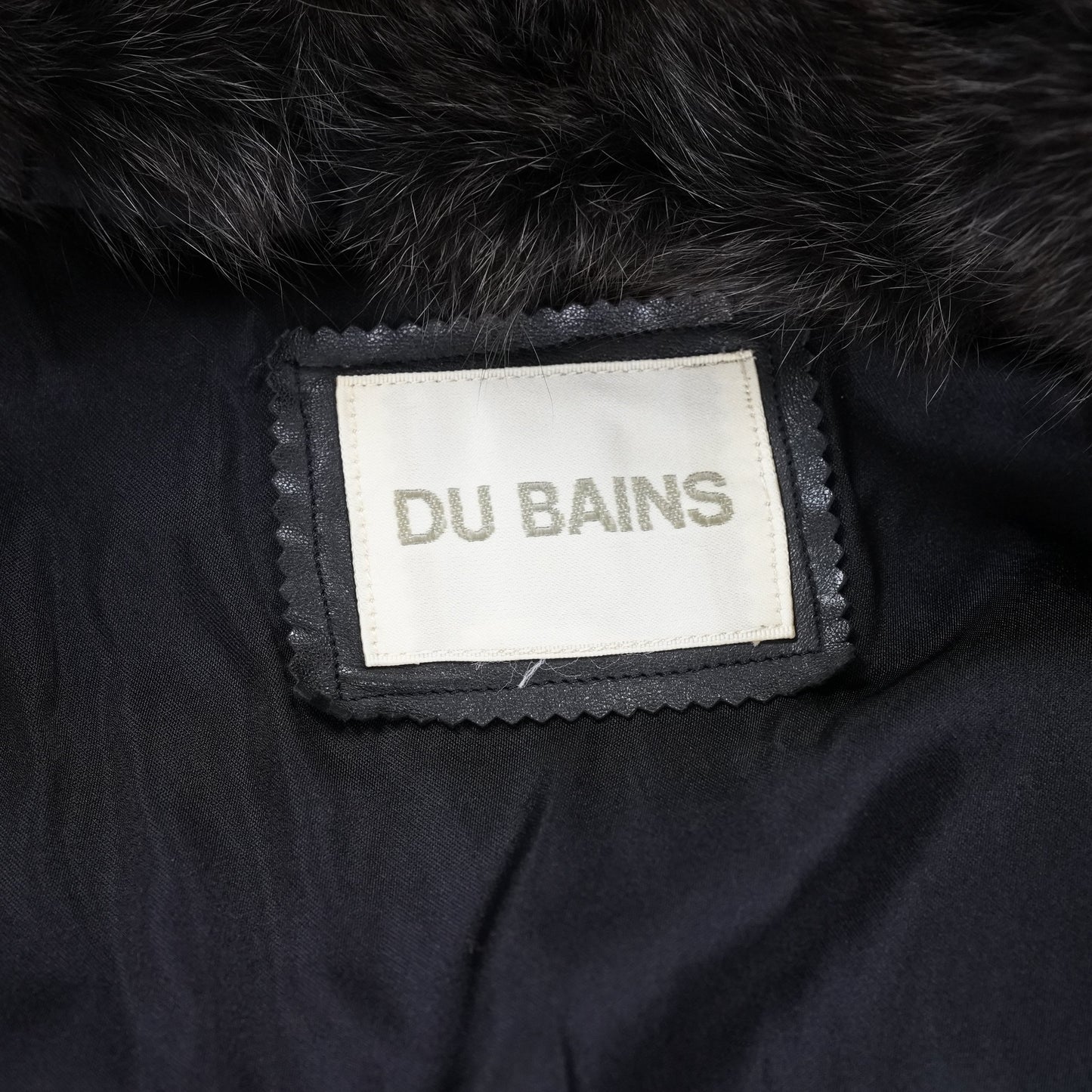 Gray Dyed Fox Fur Coat DU BAINS - Genuine Vintage Fur From Japan