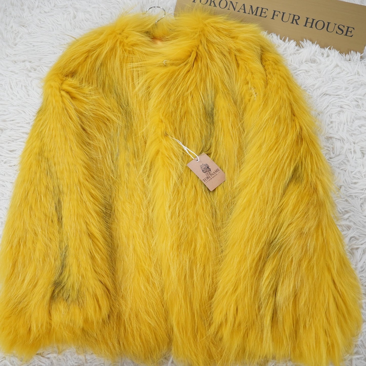 Yarn Fox Yellow Dyed Jacket - Genuine Vintage Fur From Japan
