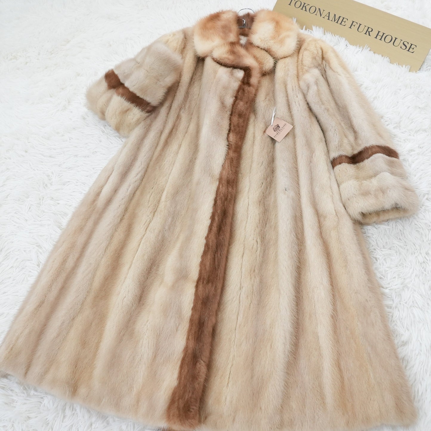 Pastel Mink Long Coat - SAGA MINK Genuine Vintage Fur Japan