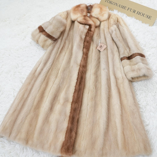 Pastel Mink Long Coat - SAGA MINK Genuine Vintage Fur Japan