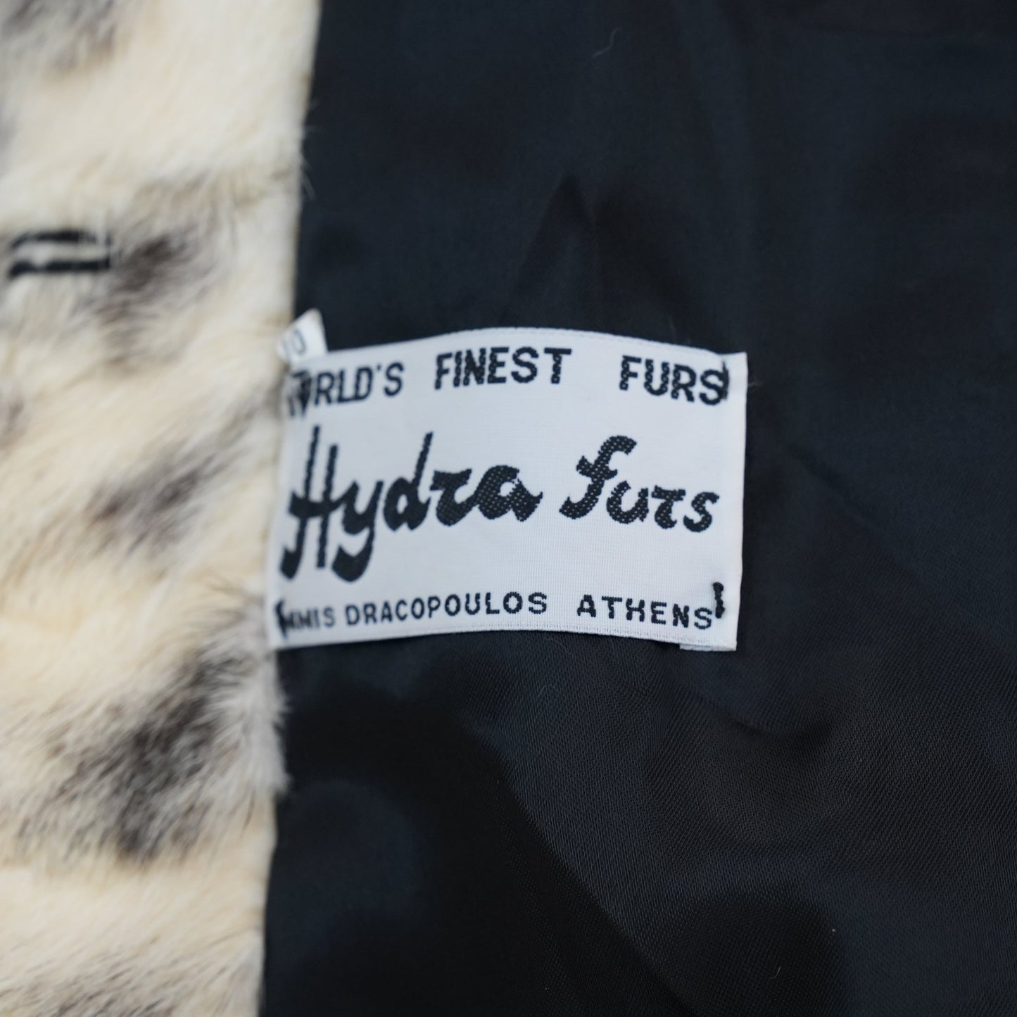 Pearl Mink Lynx Pattern Coat Genuine Vintage Fur Japan