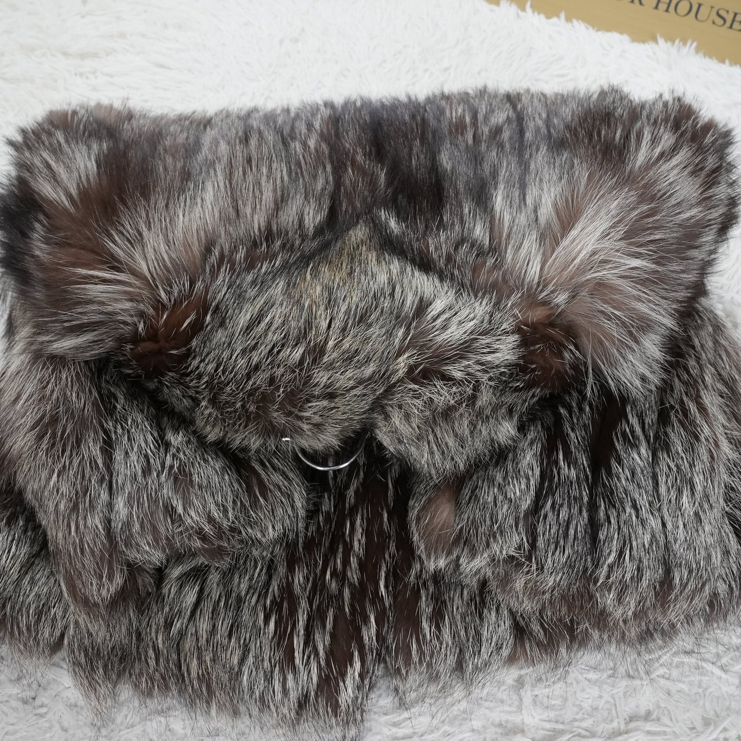 Silver Fox Fur Coat SAGA FOX - Genuine Vintage Fur From Japan