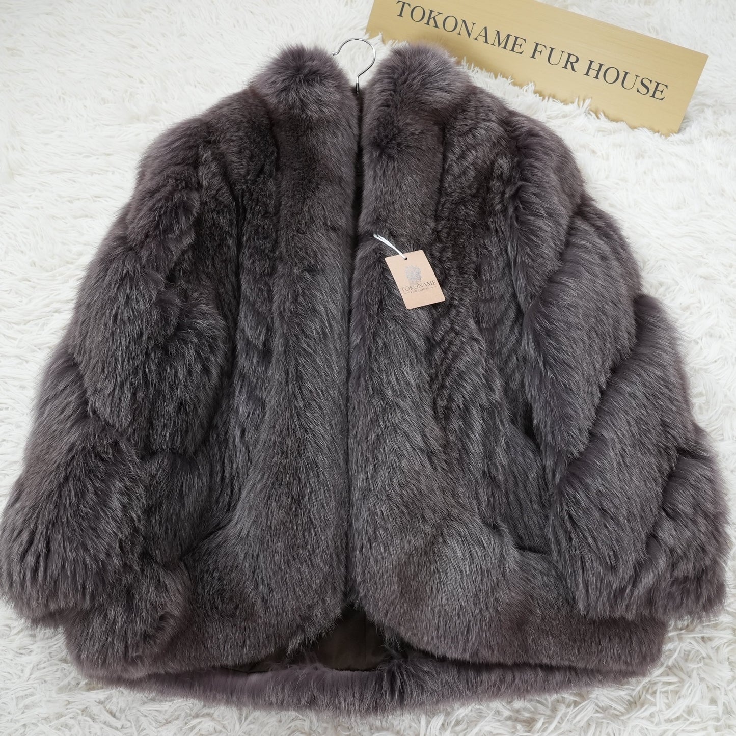 Amethyst Deyd Fox Fur Coat EMBA - Genuine Vintage Fur From Japan