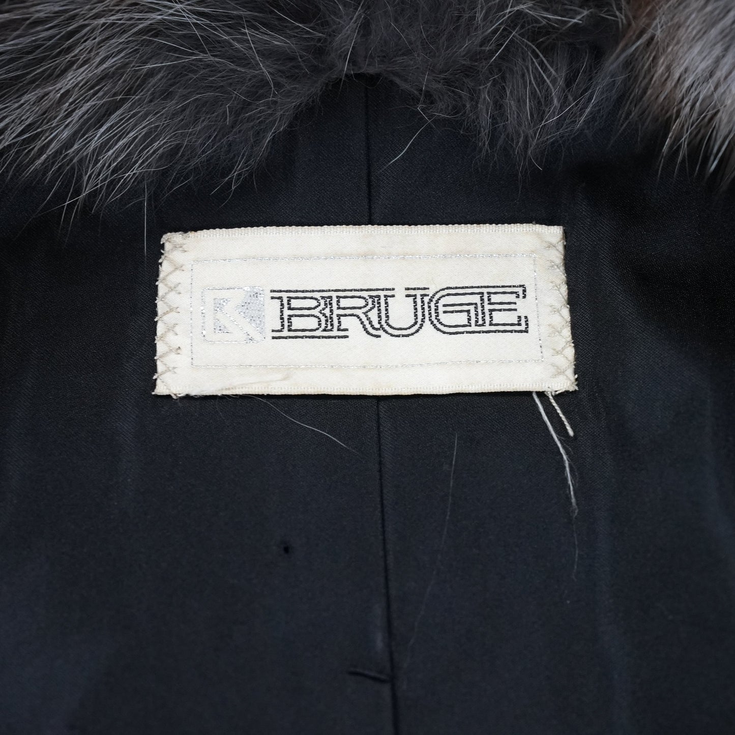 Gray Dyed Fox Coat - Genuine Vintage Fur From Japan