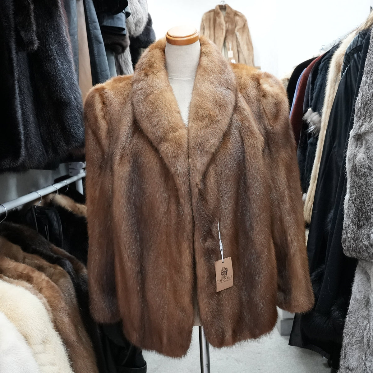 SAGA ROYAL MINK Jacket Demi Buff Mink - Genuine Vintage Fur From Japan