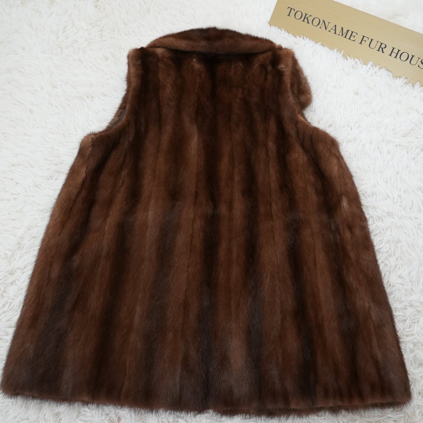 Dark Mink Vest Vintage Fur Japan