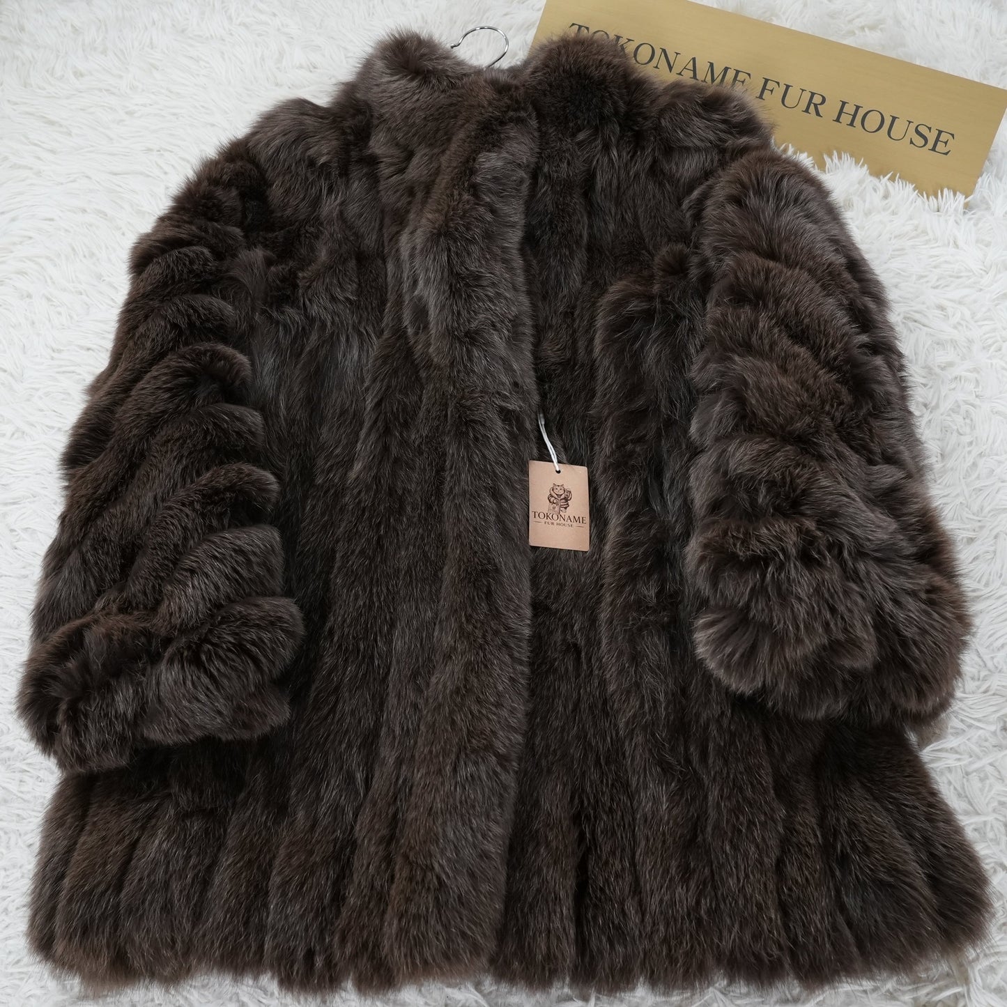 Brown Dyed Fox Fur Coat - Genuine Vintage Fur From Japan