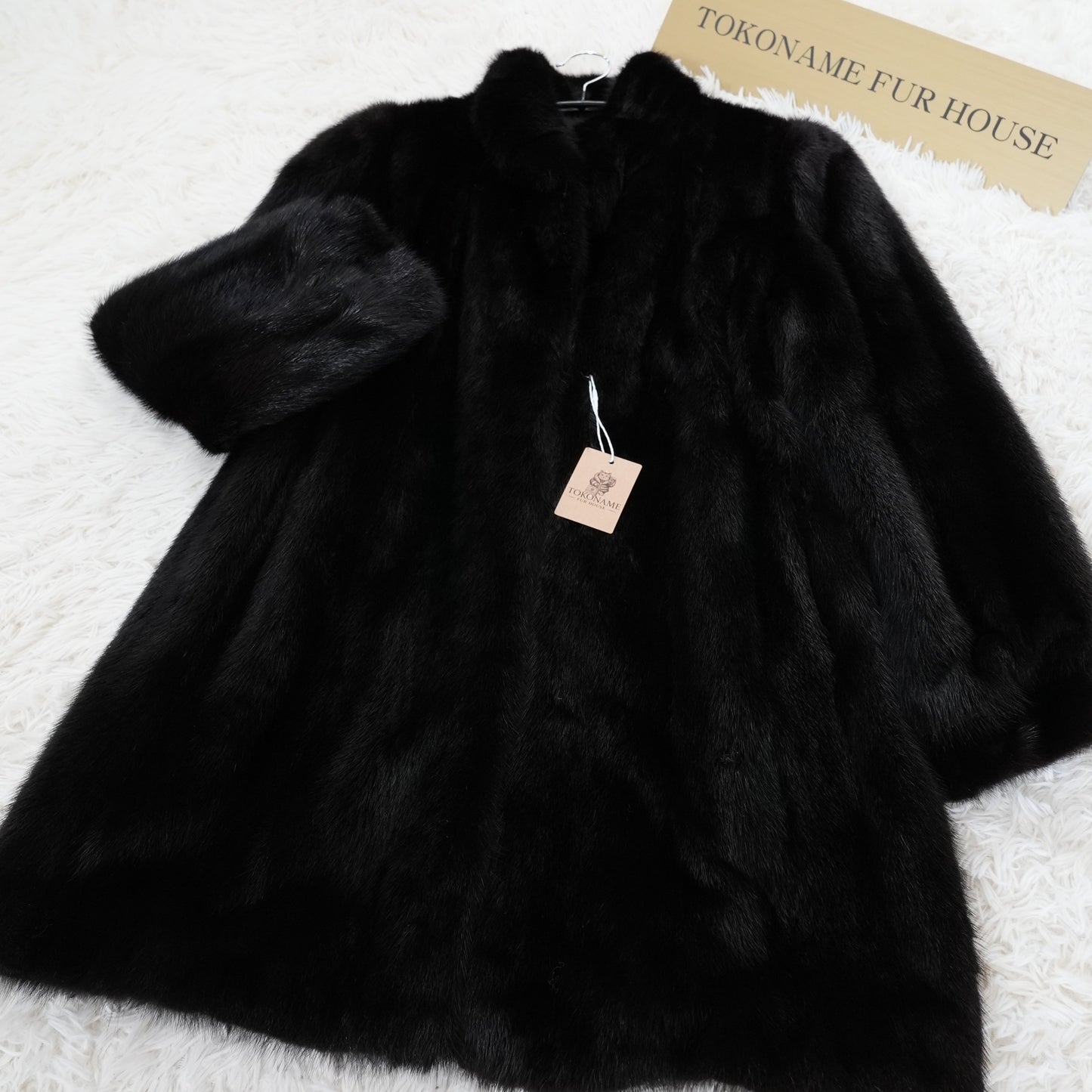 Dark Mink Coat Genuine Vintage Fur Japan