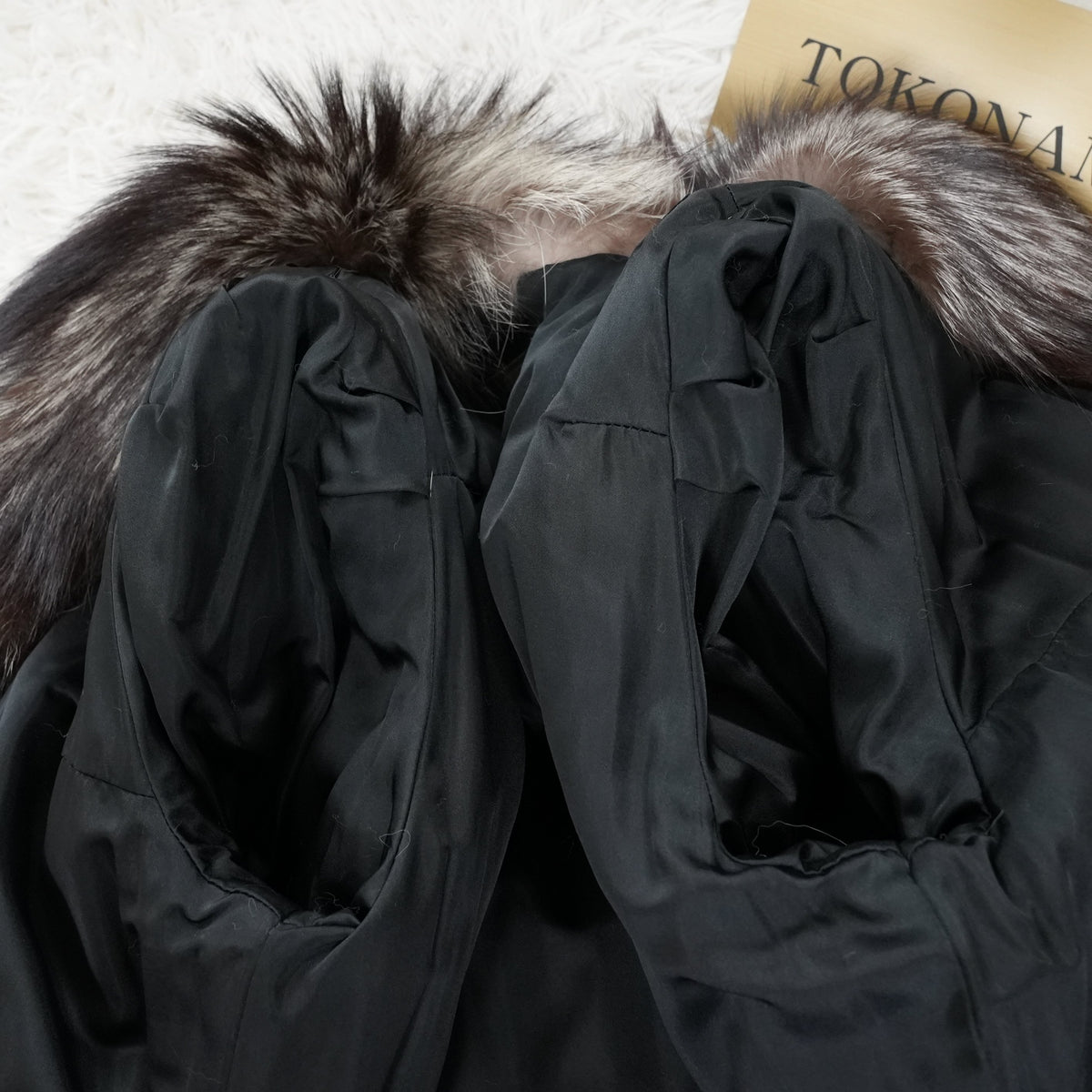 Silver Fox Long Coat SAGA FOX - Genuine Vintage Fur From Japan