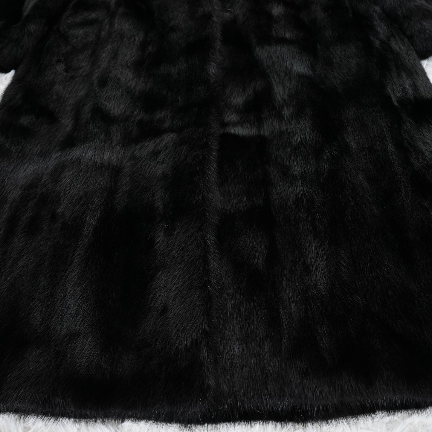Black Mink Long Coat - SAGA MINK Genuine Vintage Fur Japan
