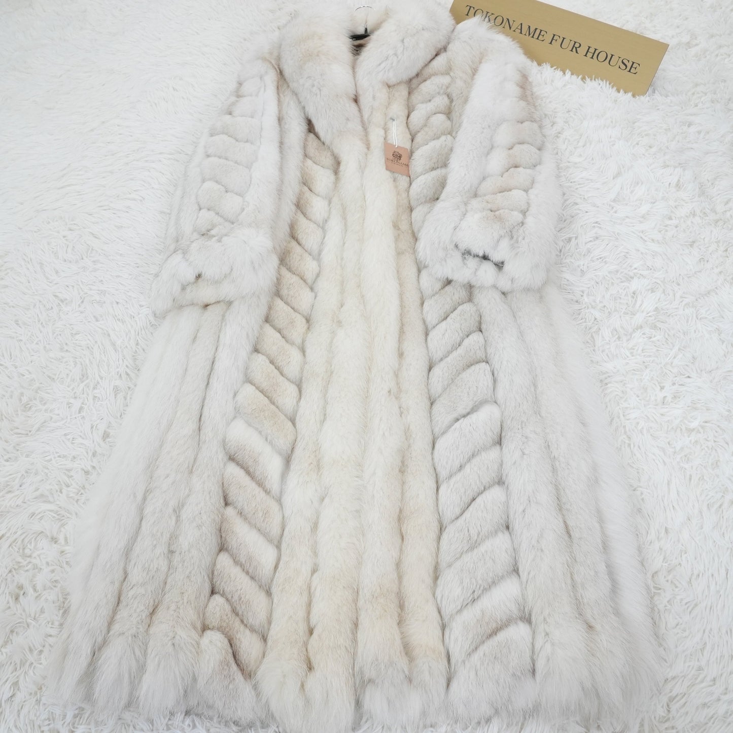 Blue Fox Long Coat Genuine Vintage Fur Japan