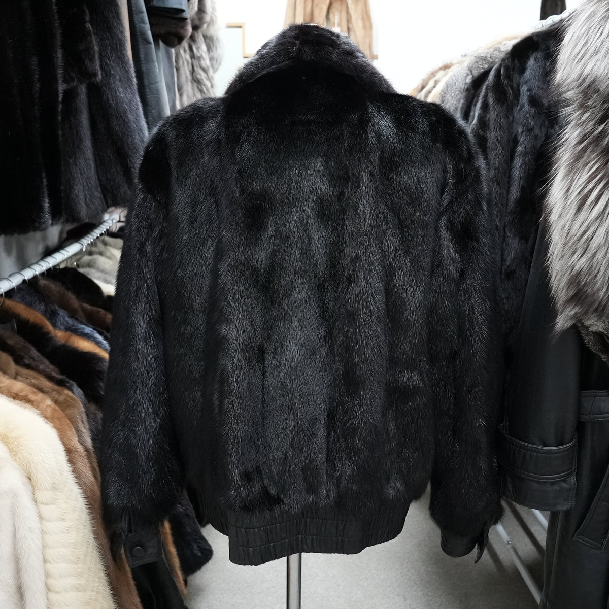 Mink and Leather reversible Jacket - Genuine Vintage Fur From Japan