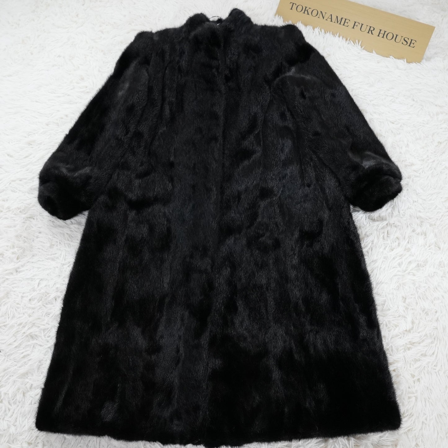 Black Mink Long Coat SAGA MINK - Genuine Vintage Fur From Japan