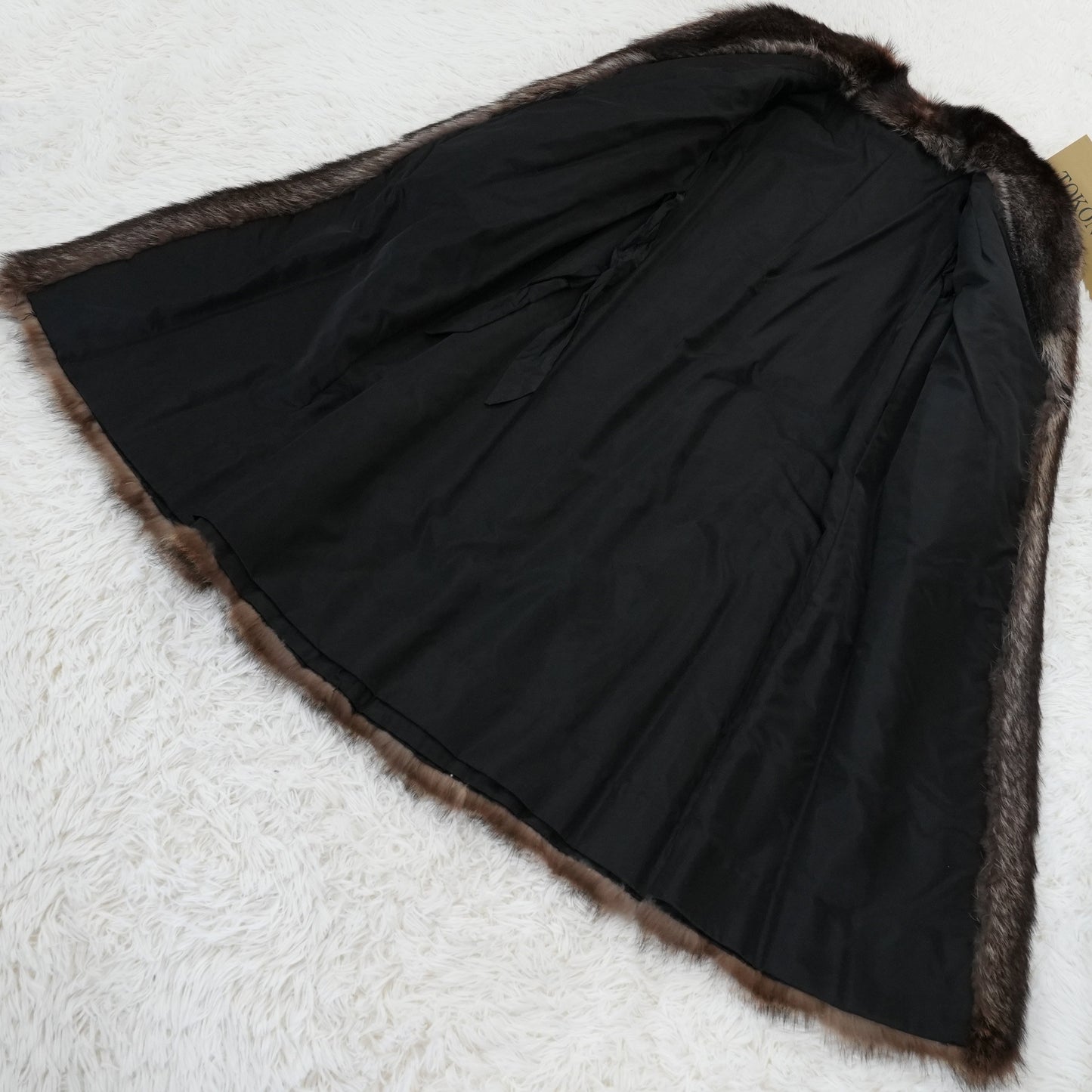 Raccoon Long Coat Genuine Vintage Fur From Japan
