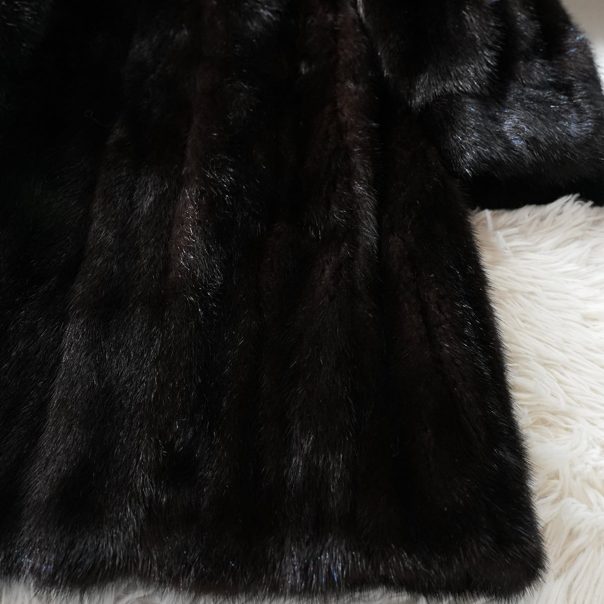 SAGA MINK semi Long Coat - Genuine Vintage Fur From Japan