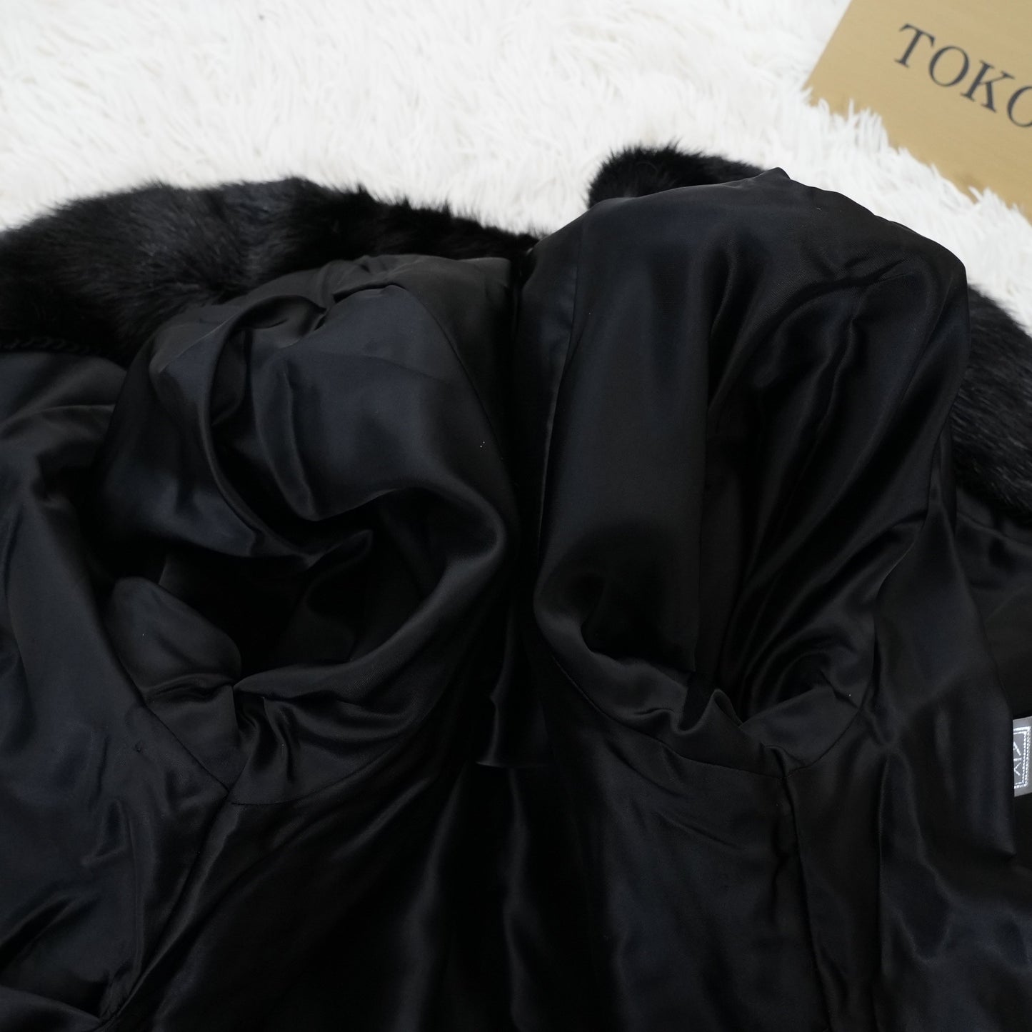 Black Mink Long Coat - SAGA MINK Genuine Vintage Fur Japan