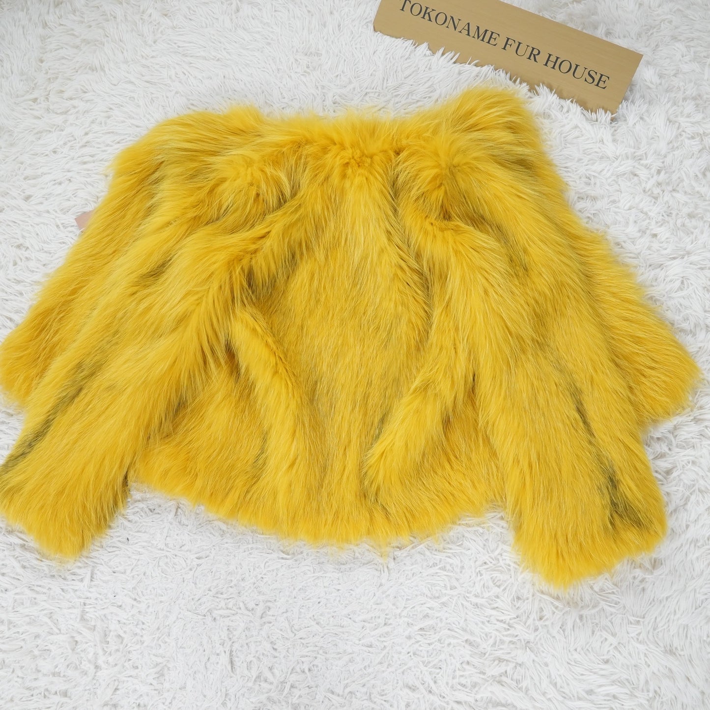 Yarn Fox Yellow Dyed Jacket - Genuine Vintage Fur From Japan