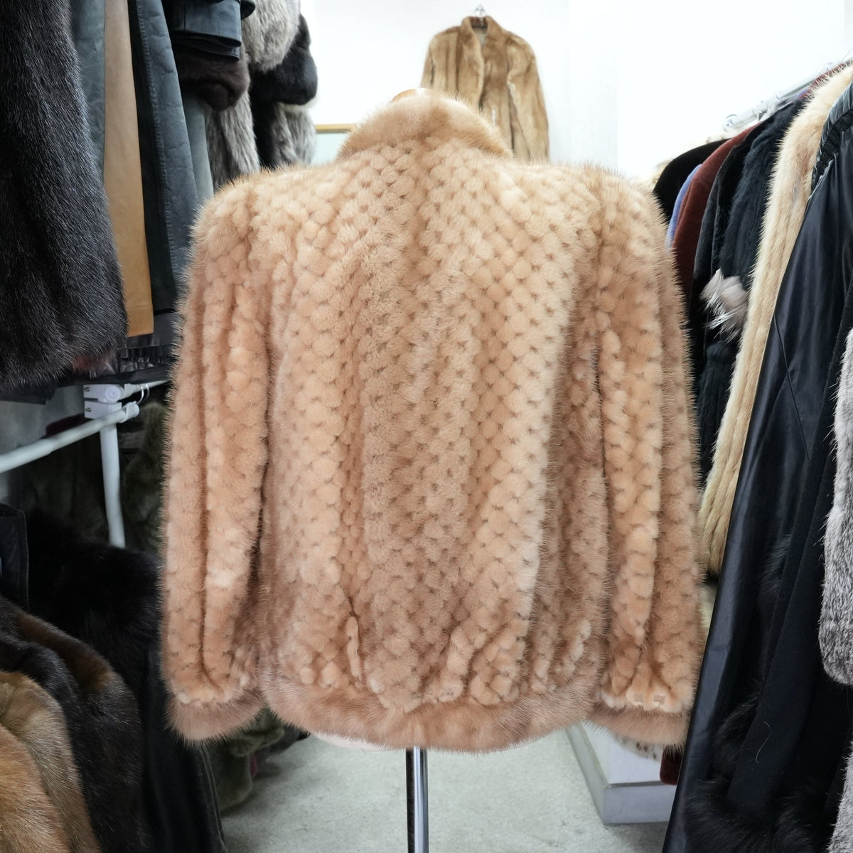 Pastel mink Design Jacket - Genuine Vintage Fur From Japan