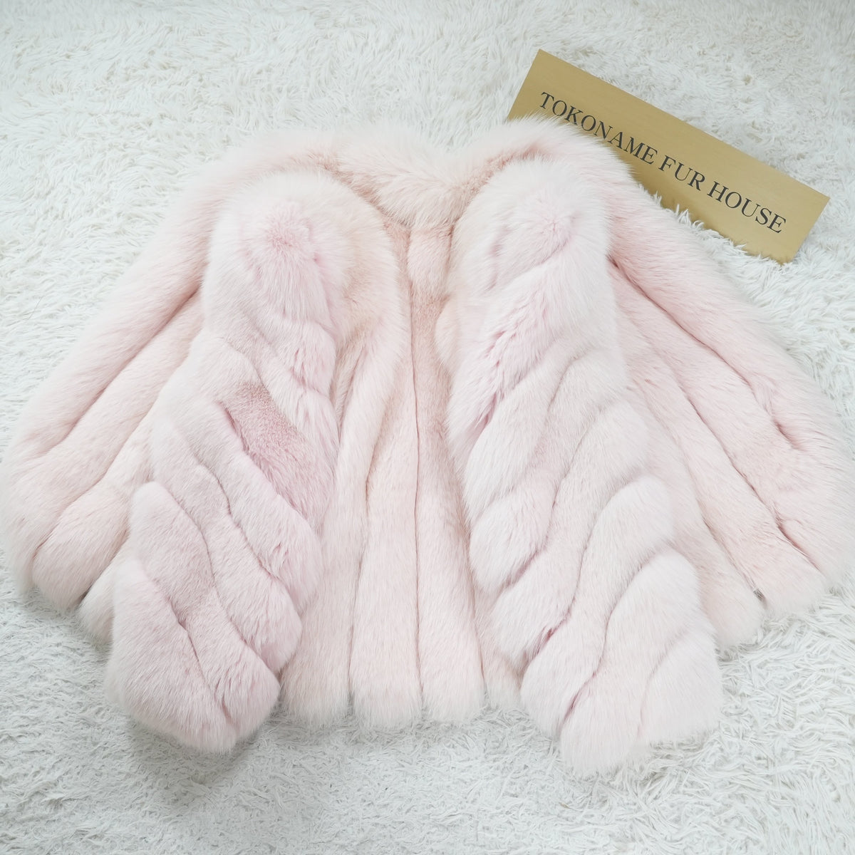Pink Dyed SAGA ROYAL FOX Fur Coat - Genuine Vintage Fur From Japan