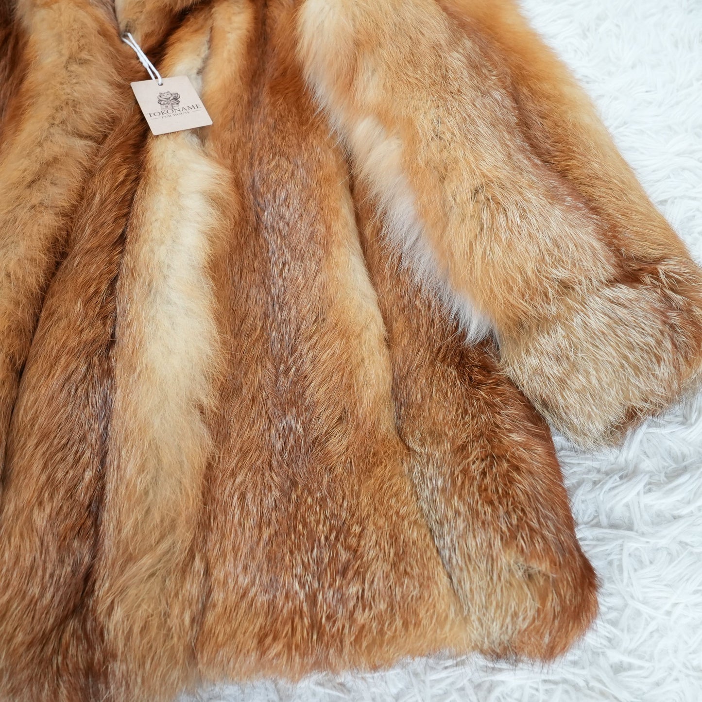 Red Fox Fur Coat Soft & Fluffy - Genuine Vintage Fur From Japan