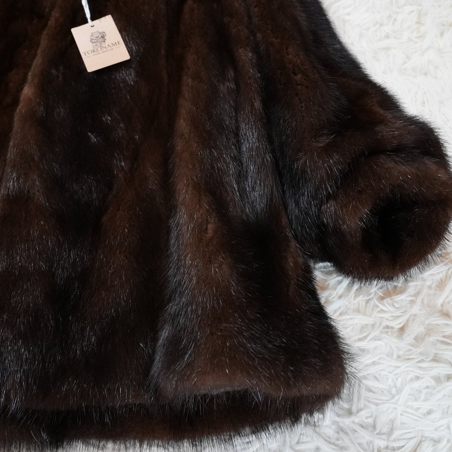 Dark Mink Jacket SAGA MINK - Genuine Vintage Fur From Japan