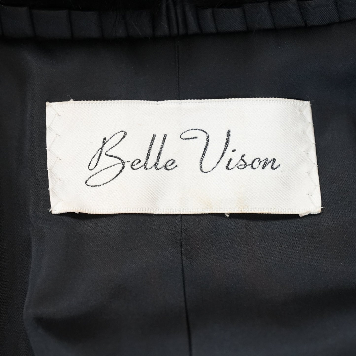SAGA ROYAL FOX Black Dyed Belle Vison - Genuine Vintage Fur From Japan