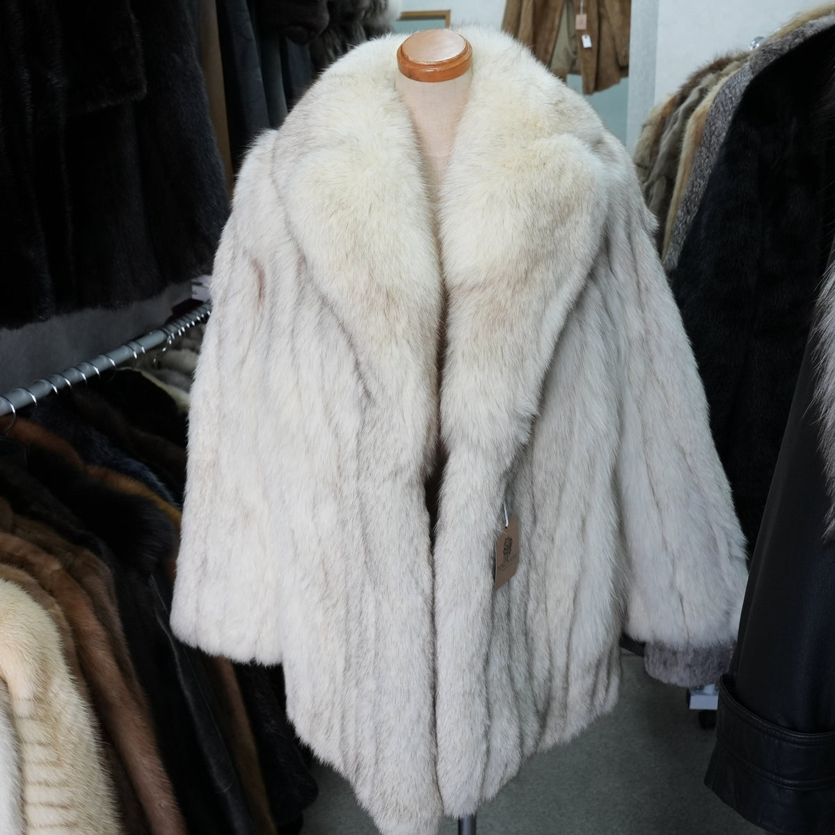 Blue Fox Fur Coat - Genuine Vintage Fur From Japan