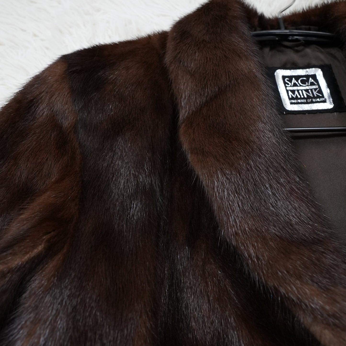 Dark Mink Jacket SAGA MINK - Genuine Vintage Fur From Japan