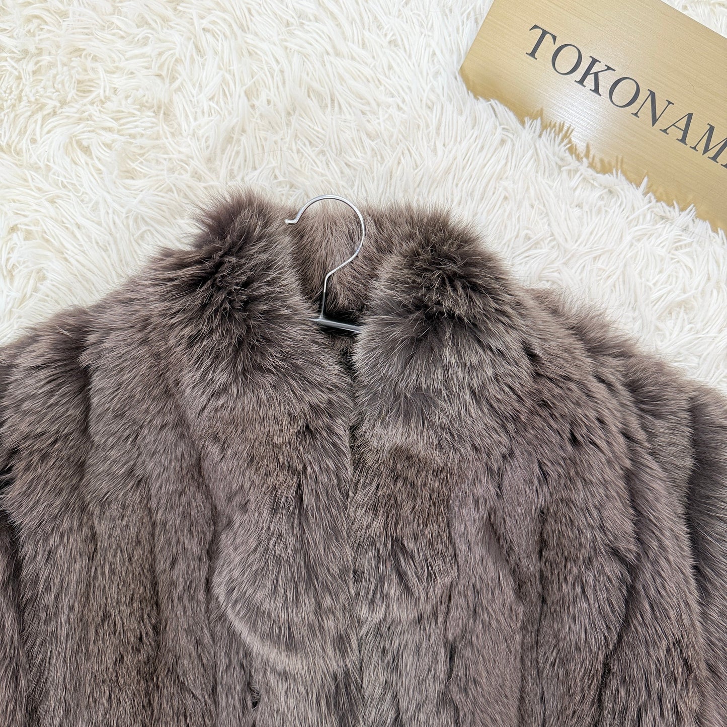 Blue Fox Ash Brown Dyed Vest Vintage Fur Japan