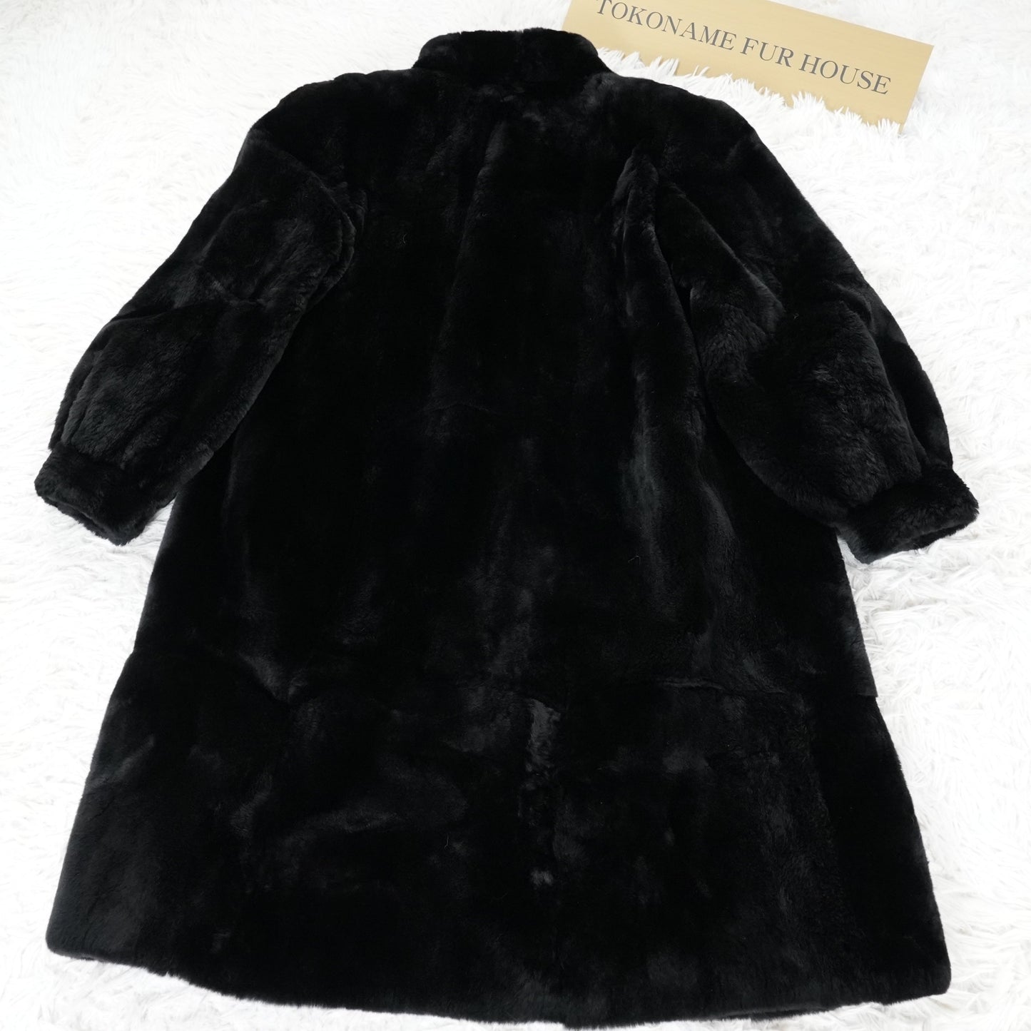 Nutria Fur Black Long Coat - Genuine Vintage Fur From Japan