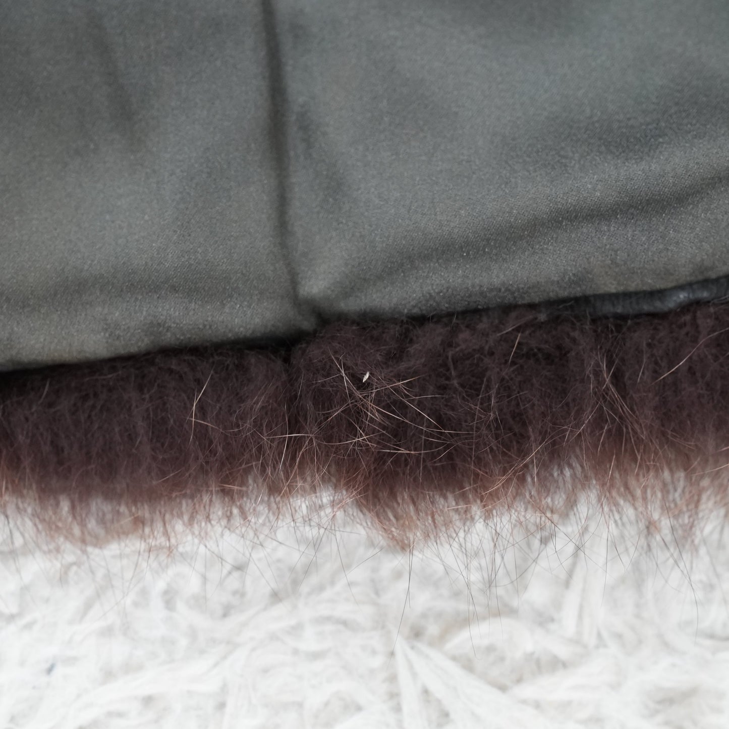 Dark Bronw Dyed Fox Fur Coat - Genuine Vintage Fur From Japan