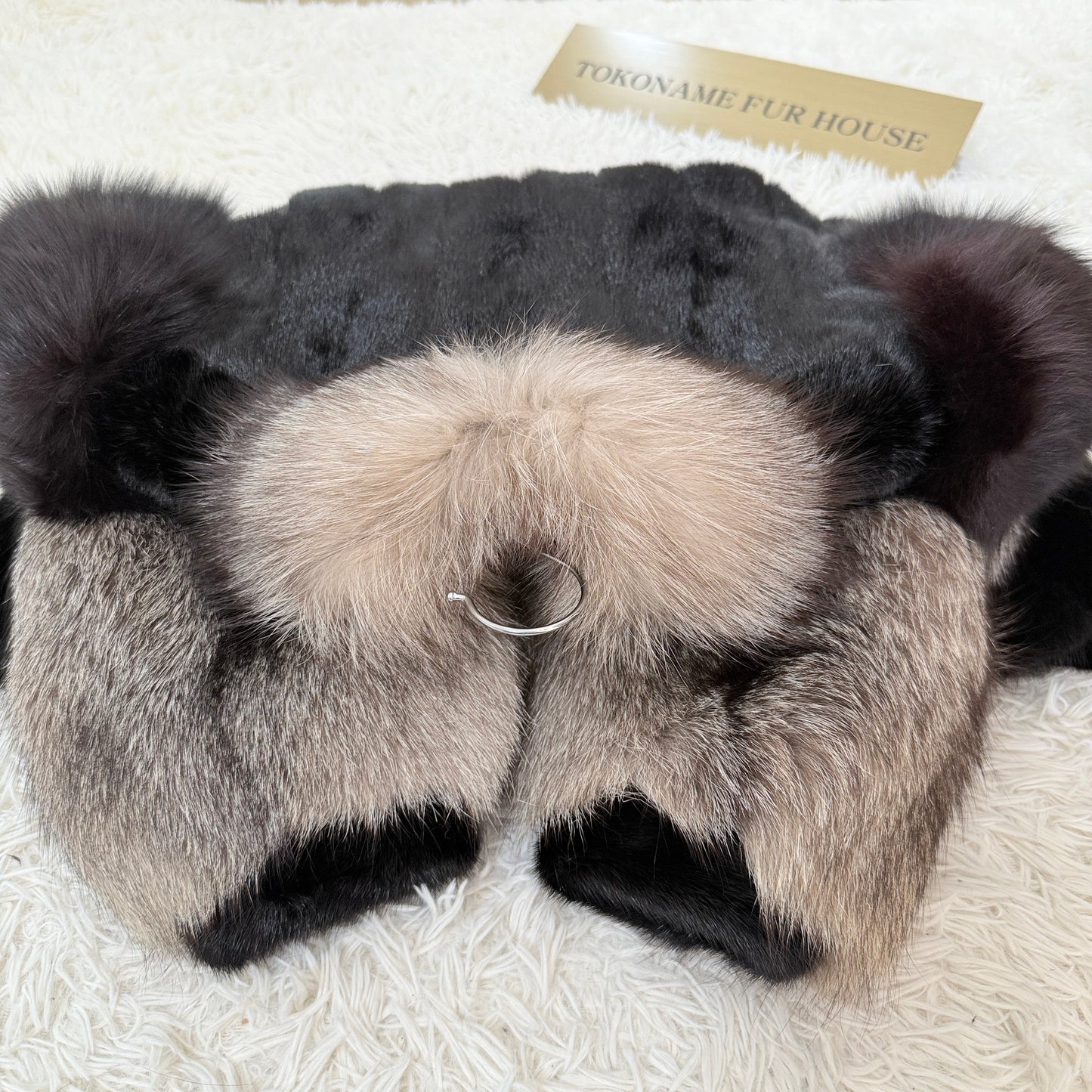 Mink and Silver Fox Fur Coat Vintage Fur Japan