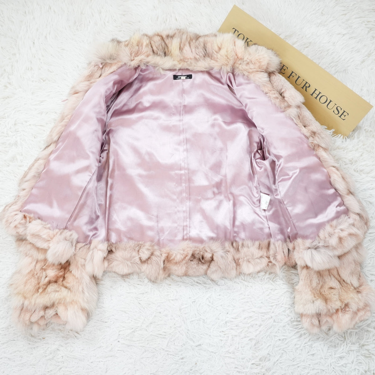 Pink Dyed Fox Fur Jacket - Genuine Vintage Fur From Japan