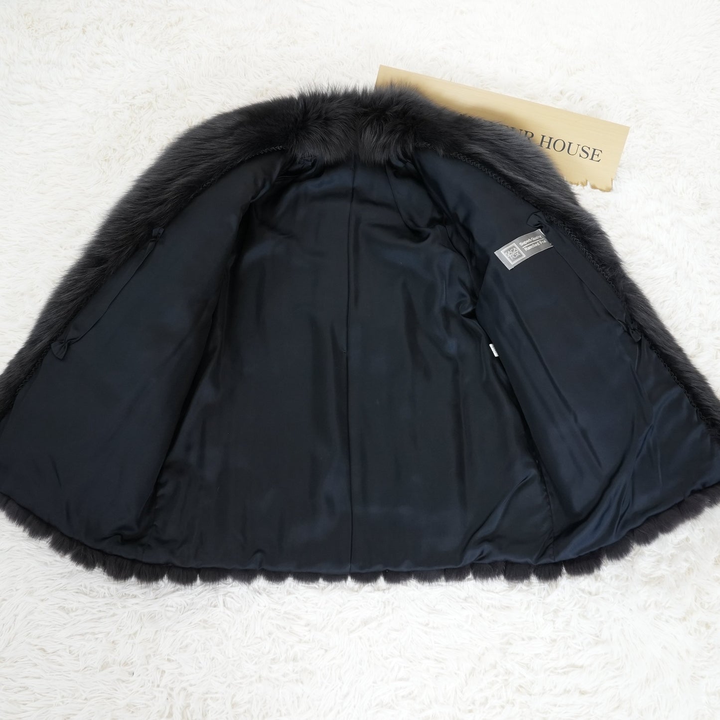 Gray Dye Fox Coat - Saga Fox Genuine Vintage Fur Japan
