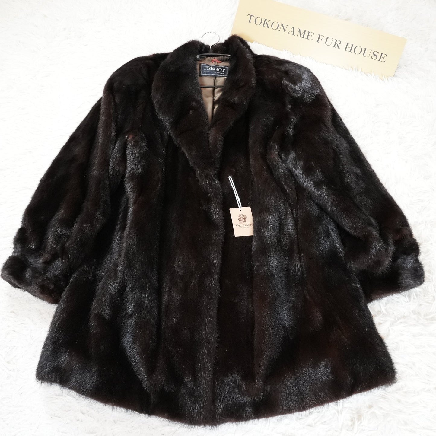 SAGA MINK Dark mink Half Coat - Genuine Vintage Fur From Japan