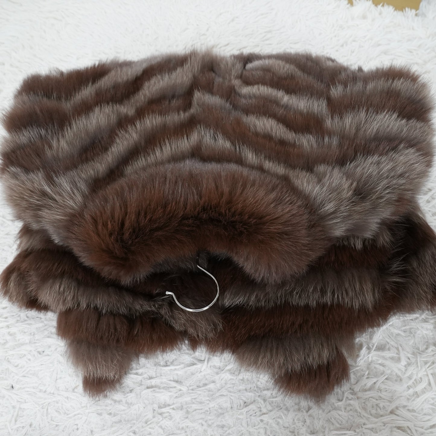 Two tone Dyed  Fox Fur Coat SAGA FOX - Genuine Vintage Fur From Japan