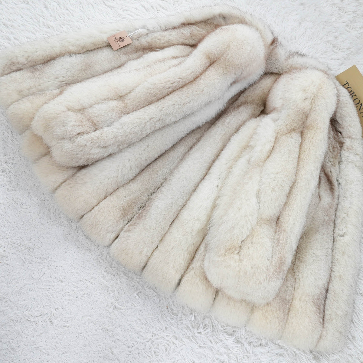 Blue Fox Fur Coat Soft and Fluffy jindo - Genuine Vintage Fur From Japan