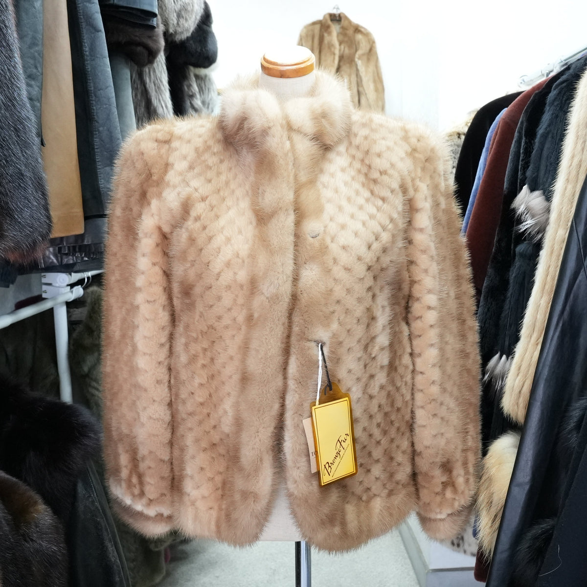 Pastel mink Design Jacket - Genuine Vintage Fur From Japan