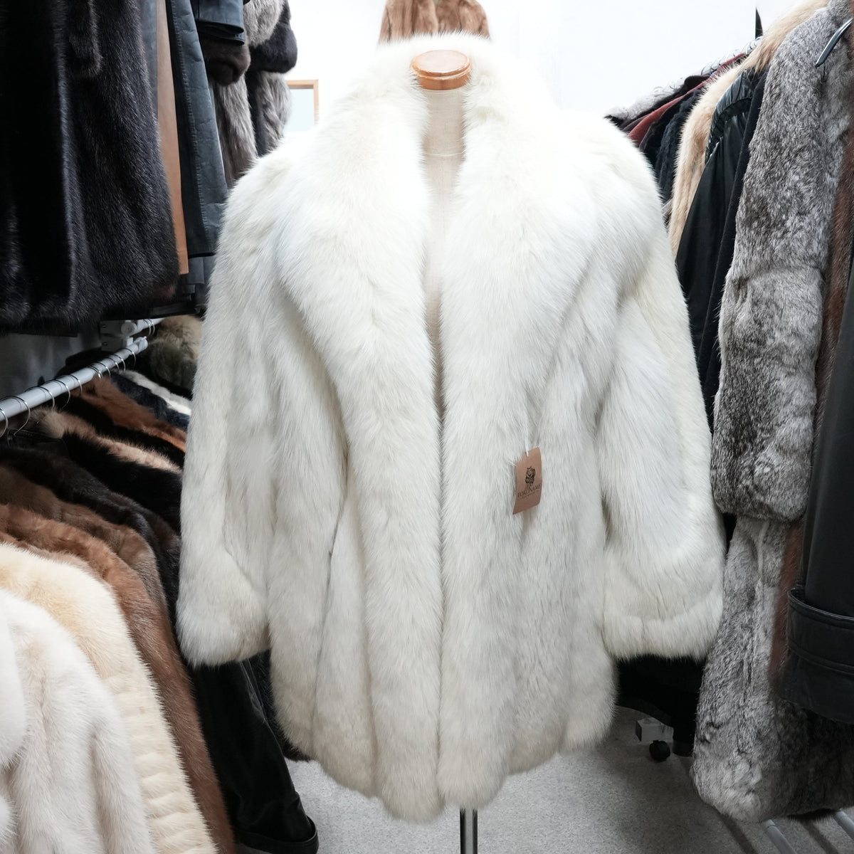 Shadow Fox Fur Coat Soft and Fluffy - Genuine Vintage Fur From Japan