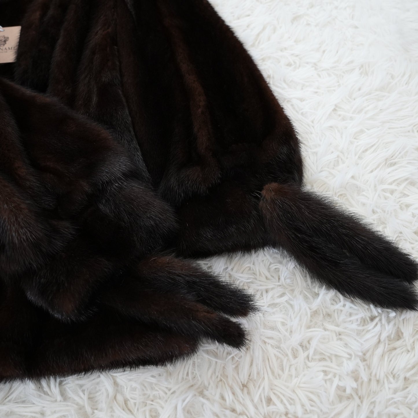 Dark Mink Jacket with tail Vintage Fur Japan