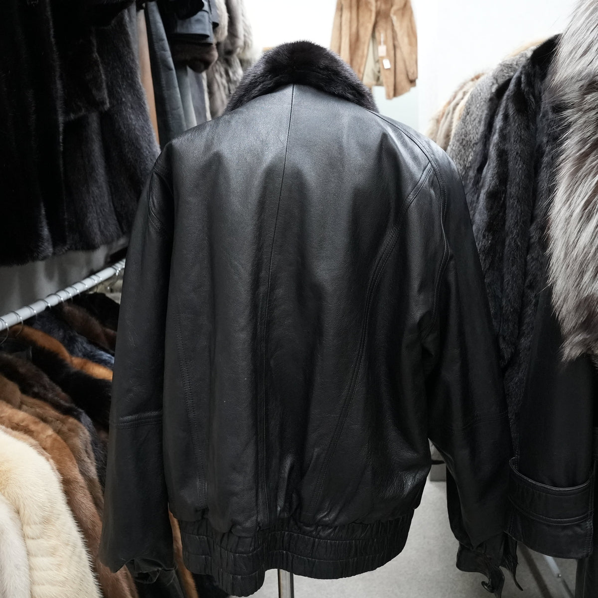 Mink and Leather reversible Jacket - Genuine Vintage Fur From Japan