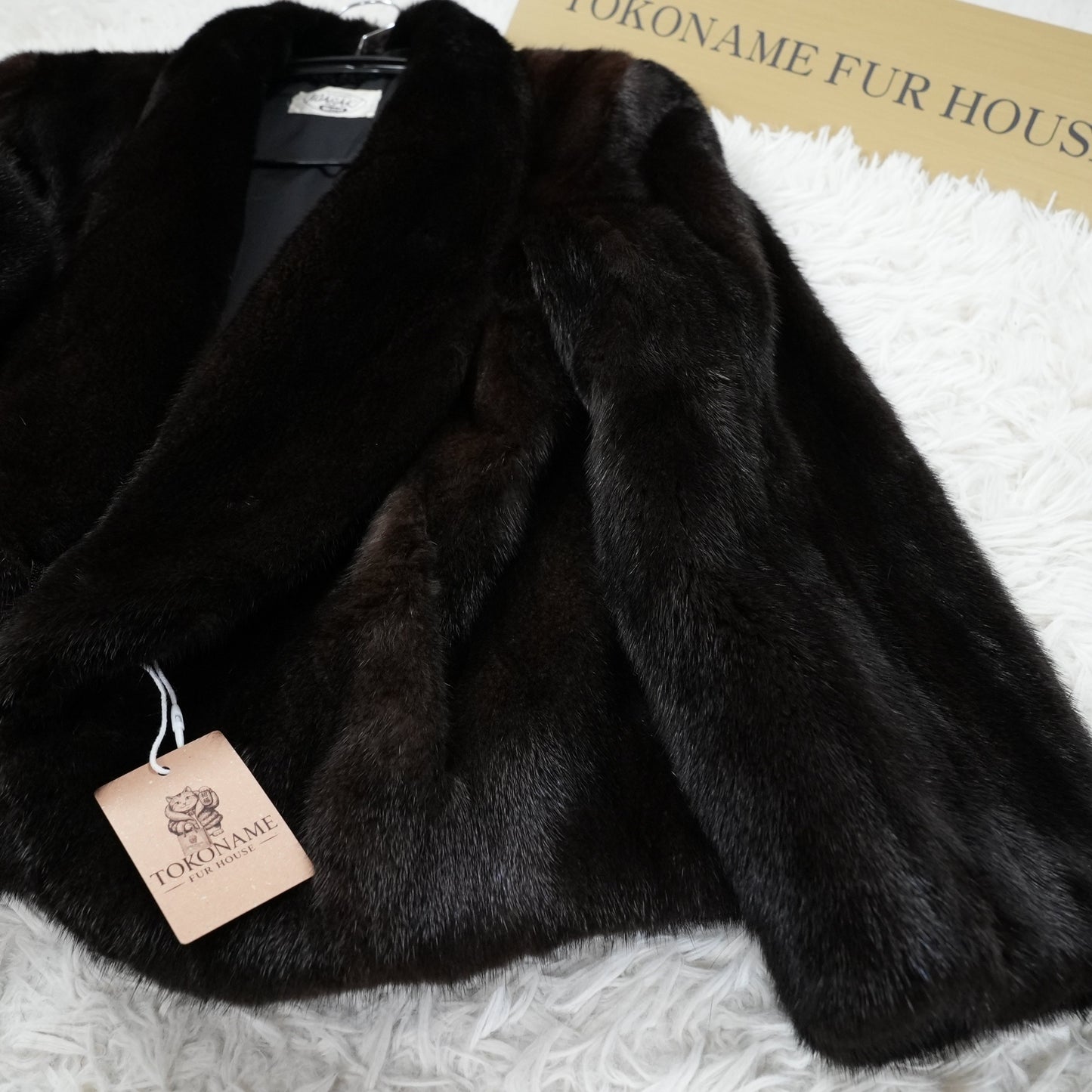 BLACKGLAMA Design Jacket glossy - Genuine Vintage Fur From Japan